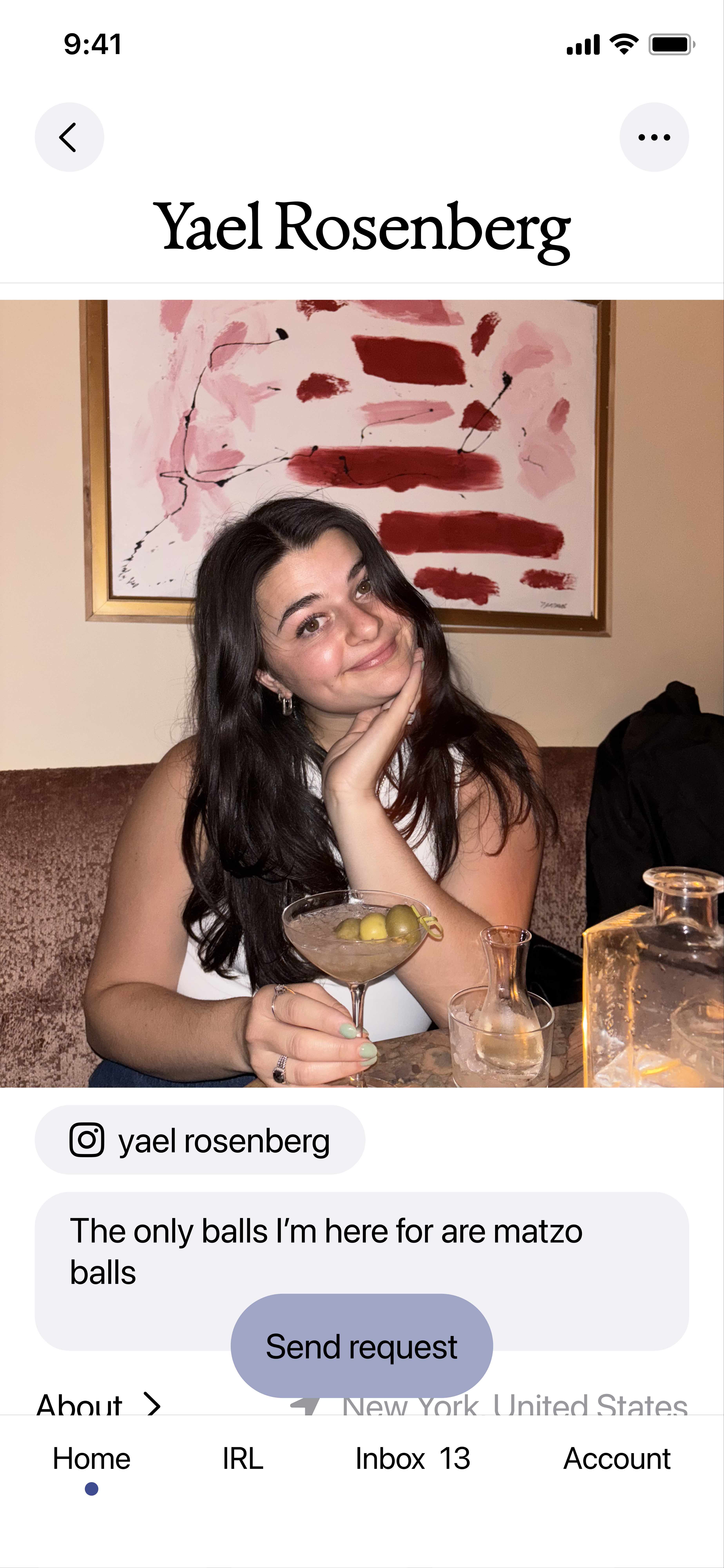 Yael Rosenberg's Gay Shabbat profile screen