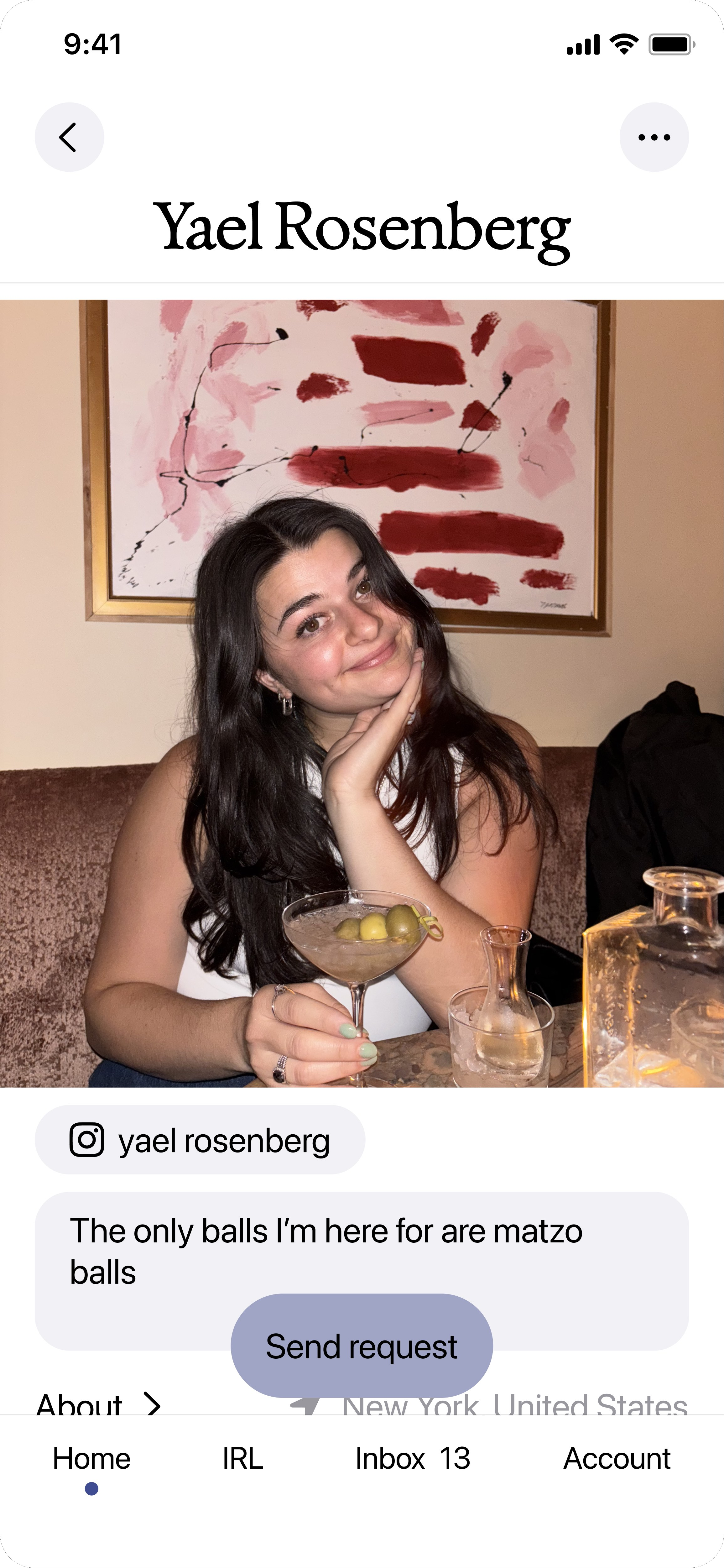 Yael Rosenberg's Gay Shabbat profile screen